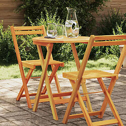 vidaXL Table de jardin pliante Naturel 60 x 60 x 72 cm