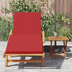 Avis vidaXL Transat 2 pcs Rouge Bois d'Acacia Massif