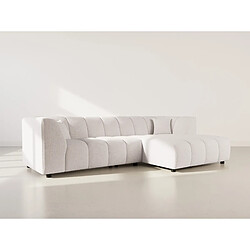 Lisa Design Curtis - canapé d'angle droit 4 places avec accoudoir en tissu texturé