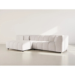 Lisa Design Curtis - canapé d'angle gauche 4 places avec accoudoir en tissu texturé