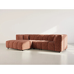 Lisa Design Curtis - canapé d'angle gauche 4 places avec accoudoir en tissu texturé