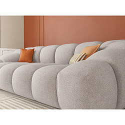 Lisa design Ava canapé droit - Gris clair