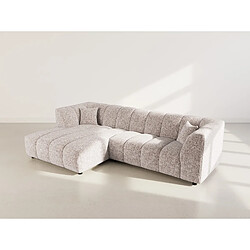 Avis Lisa Design Curtis - canapé d'angle gauche 4 places avec accoudoir en tissu texturé