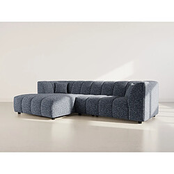Lisa Design Curtis - canapé d'angle gauche 4 places avec accoudoir en tissu texturé