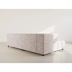 Lisa Design Curtis - canapé d'angle gauche 4 places avec accoudoir en tissu texturé pas cher