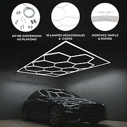 Monstershop Lot de 10 Panneaux LED Hexagonaux & Bordures