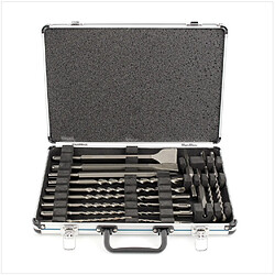 Makita HR 2470 780 W SDS-Plus 24 mm marteau perforateur en coffret + D-42444 SDS-Plus set de forets-burins 17 pces en coffret alu