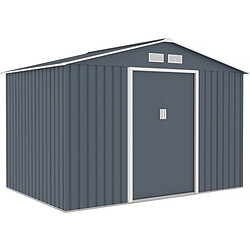 Habitat Et Jardin Abri de jardin métal Vegas II - 5,29 m2 - Gris