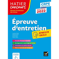 Epreuve d'entretien : épreuve orale : CRPE admission, nouveau concours 2022 - Occasion
