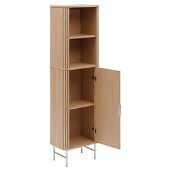 Pegane Colonne de salle de bain 1 porte - Bois clair