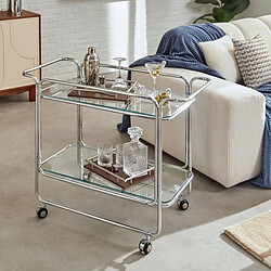 Pegane Desserte chariot en verre - Transparent