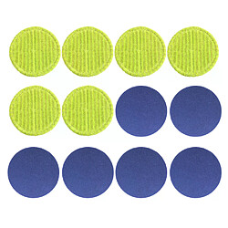 General Serpillères rondes microfibre pour balai électrique - Lot de 12