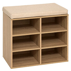 Pegane Banc range chaussures 6 paires - Longueur 51,5 x Profondeur 29,5 x Hauteur 48,5 cm