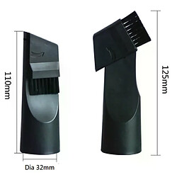 Suceur fente plat flexible pour aspirateur - Noir