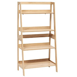 Pegane Étagère colonne 4 niveaux - Naturel