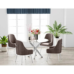 Avis Homy france Table à manger ronde verre trempé - Transparent