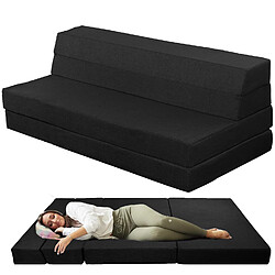 Sinlikon Matelas futon pliant mémoire de forme - Noir