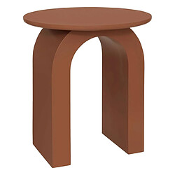 Pegane Table d'appoint ronde - Marron