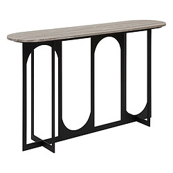 Pegane Console table d'appoint ovale - Naturel