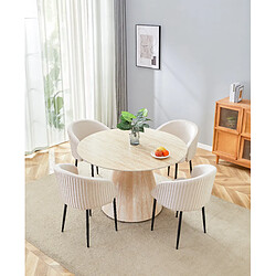 Homy france Table à manger Rosalia - Travertin