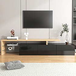 Meuble TV LED moderne - Noir
