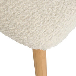 Acheter Pegane Lot de 2 chaises coloris blanc et structure en bois massif - Longueur 51 x Profondeur 56 x Hauteur 78 cm