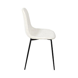 Acheter Mes Lot de 4 chaises 54x45x85 cm en velours côtelé beige - TAKO