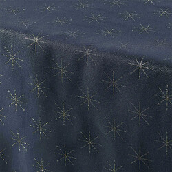 Paris Prix Nappe Imprimée Jacquard Étoiles 140x300cm Bleu