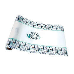 Paris Prix Chemin de Table Jetable Ho'lama 28cmx5m Bleu & Blanc