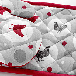 Paris Prix Gant & Manique Imprimé Suzette 28cm Rouge