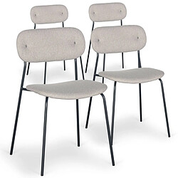 Paris Prix Lot de 4 Chaises Design Tyler 80cm Beige