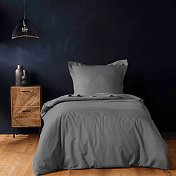 Paris Prix Housse de Couette Lina 140x200cm Anthracite