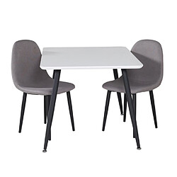 Paris prix Table enfant + 2 chaises - Blanc et gris