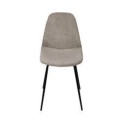 Avis Mes Lot de 4 chaises 54x45x85 cm en velours côtelé taupe - TAKO