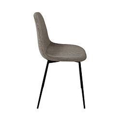Acheter Mes Lot de 4 chaises 54x45x85 cm en velours côtelé taupe - TAKO