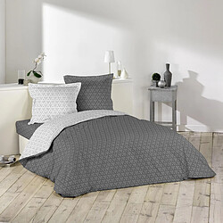 Paris Prix Housse de Couette Optic 240x220cm Anthracite