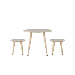 Paris prix Table enfant avec 2 tabourets - Naturel pas cher