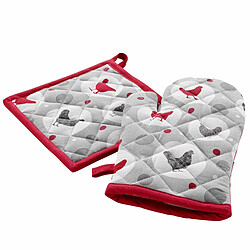 Paris Prix Gant & Manique Imprimé Suzette 28cm Rouge