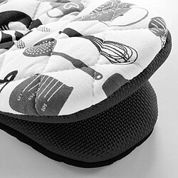 Paris Prix Gant de Cuisine Pince Kitchen 24cm Noir