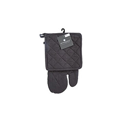 Atmosphera Gant & Manique de Cuisine Coton 33cm Gris Foncé