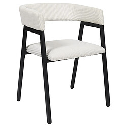 Paris Prix Lot de 2 Chaises Design Côtelé Scott 71cm Beige