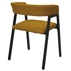 The Home Deco Factory Lot de 2 Chaises Design Atome 74cm Jaune pas cher