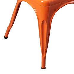Acheter Atmosphera Lot de 4 chaises en métal NIKO - Orange