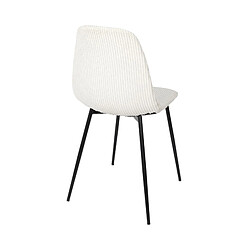 Mes Lot de 4 chaises 54x45x85 cm en velours côtelé beige - TAKO pas cher