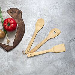 Paris Prix Lot de 3 Ustensiles de Cuisine Bambou 30cm Naturel