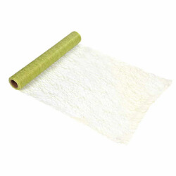 Paris Prix Chemin de Table Jetable Effet Maille 30cmx5m Tilleul