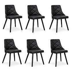 Paris Prix Lot de 6 Chaises Scandinave Cargo 79cm Noir