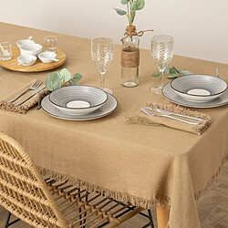 Atmosphera Nappe Déco à Franges Maha 150x250cm Beige