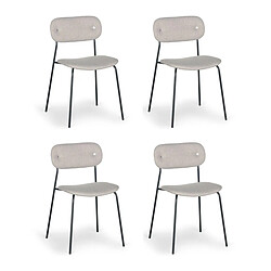 Paris Prix Lot de 4 Chaises Design Tyler 80cm Beige