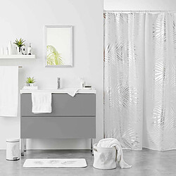 Avis Douceur D'Interieur Gobelet Salle de Bain Imprimé Orbella 11cm Blanc & Argent